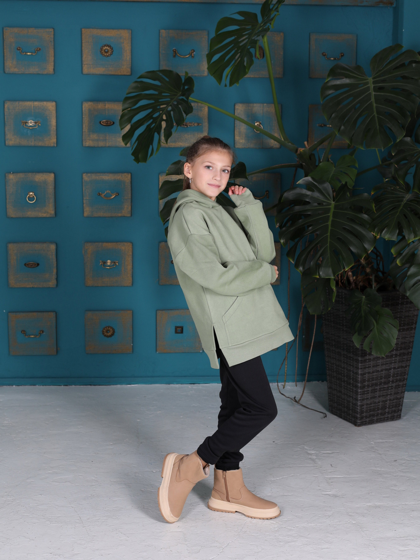 Худі ISSA Plus модель CD-479_mint Фото