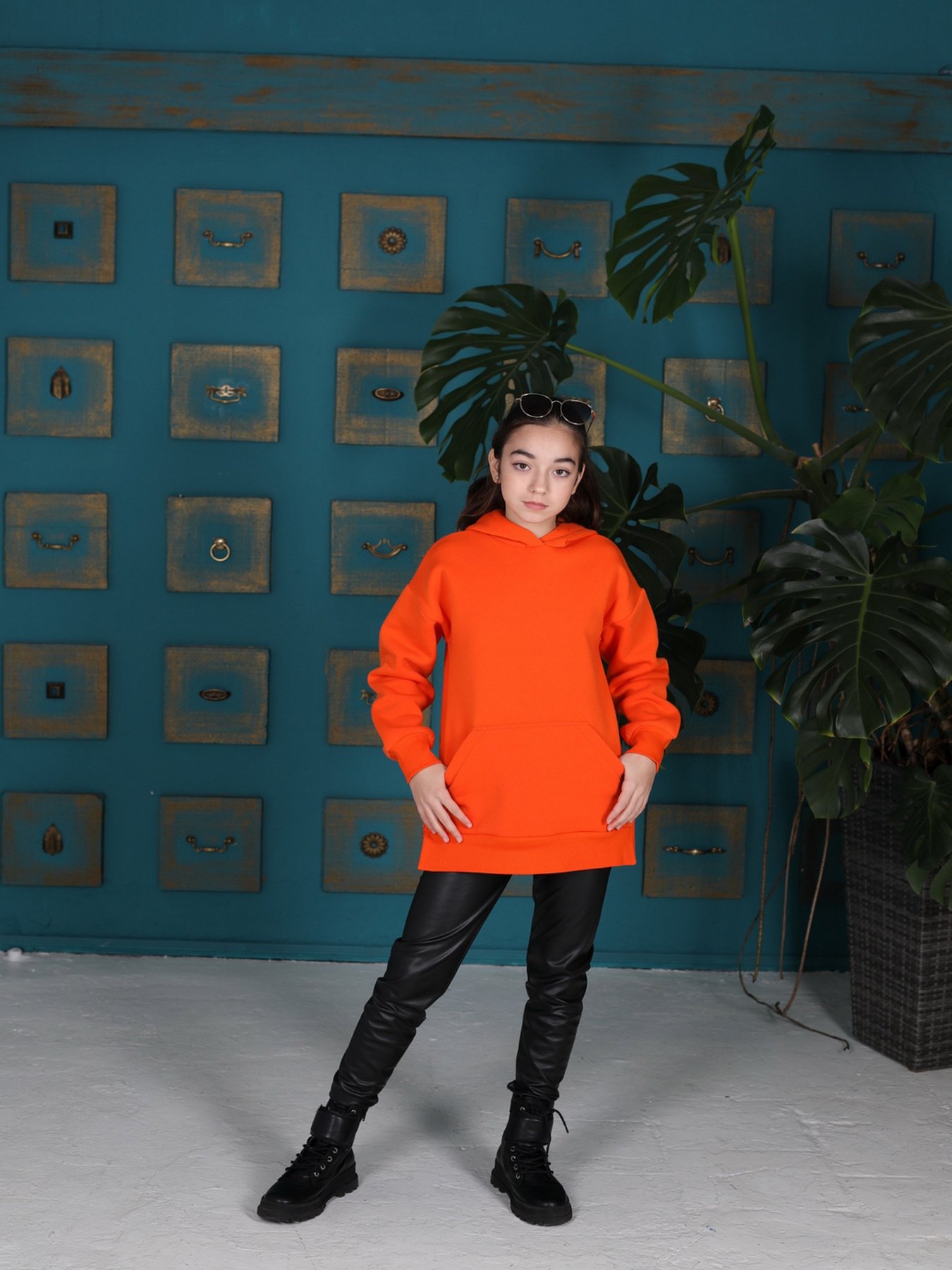 Худи ISSA Plus модель CD-479_orange Фото