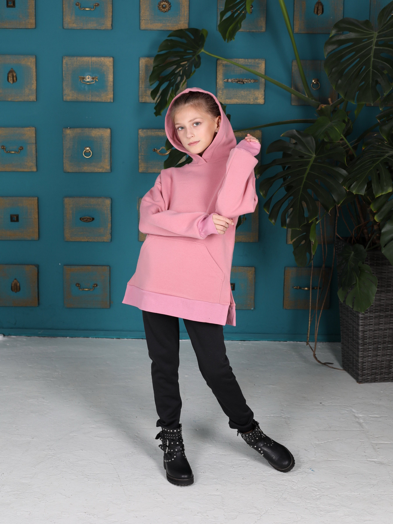 Худі ISSA Plus модель CD-479_pink Фото