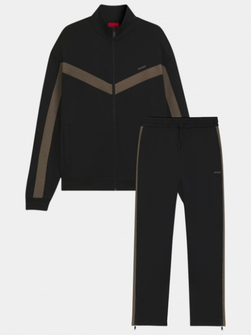 Черный спортивный костюм со свитшотом Darti и брюками Dolos модель 11412 Фото