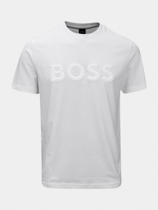Бавовняні Чоловічі Футболки і поло Boss  (11347) колір білий Boss - купити в Україні