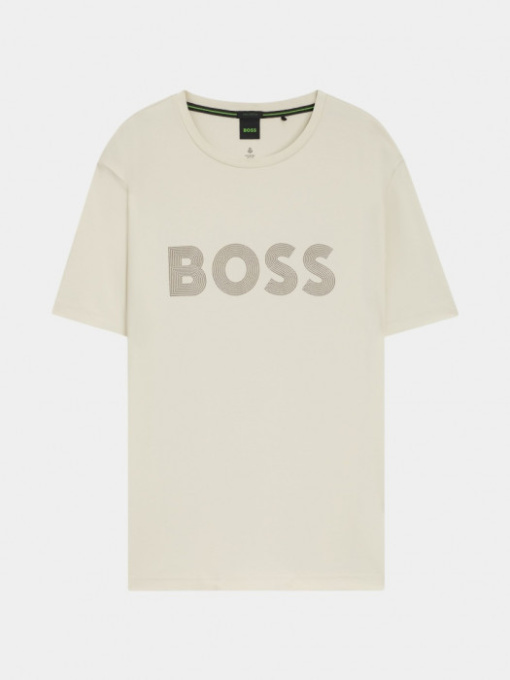 Бежева бавовняна футболка Tee Logo Future з логотипом модель 11344 Фото