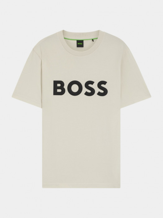 Бавовняні Чоловічі Футболки і поло Boss  (11348) колір бежевий Boss - купити в Україні