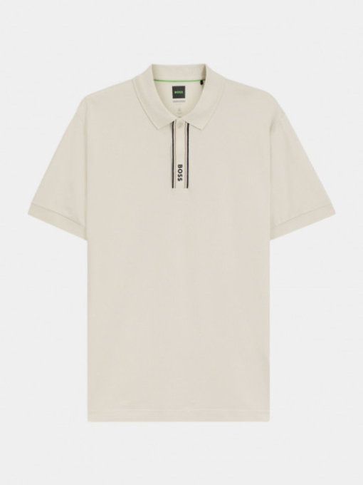 Бежеве поло PL_Paddy GOC з еластичної бавовни модель 11357 Фото