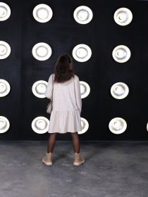 Сукня міні ISSA Plus модель CD-476_beige Сукня міні ISSA Plus модель CD-476_beige Фото