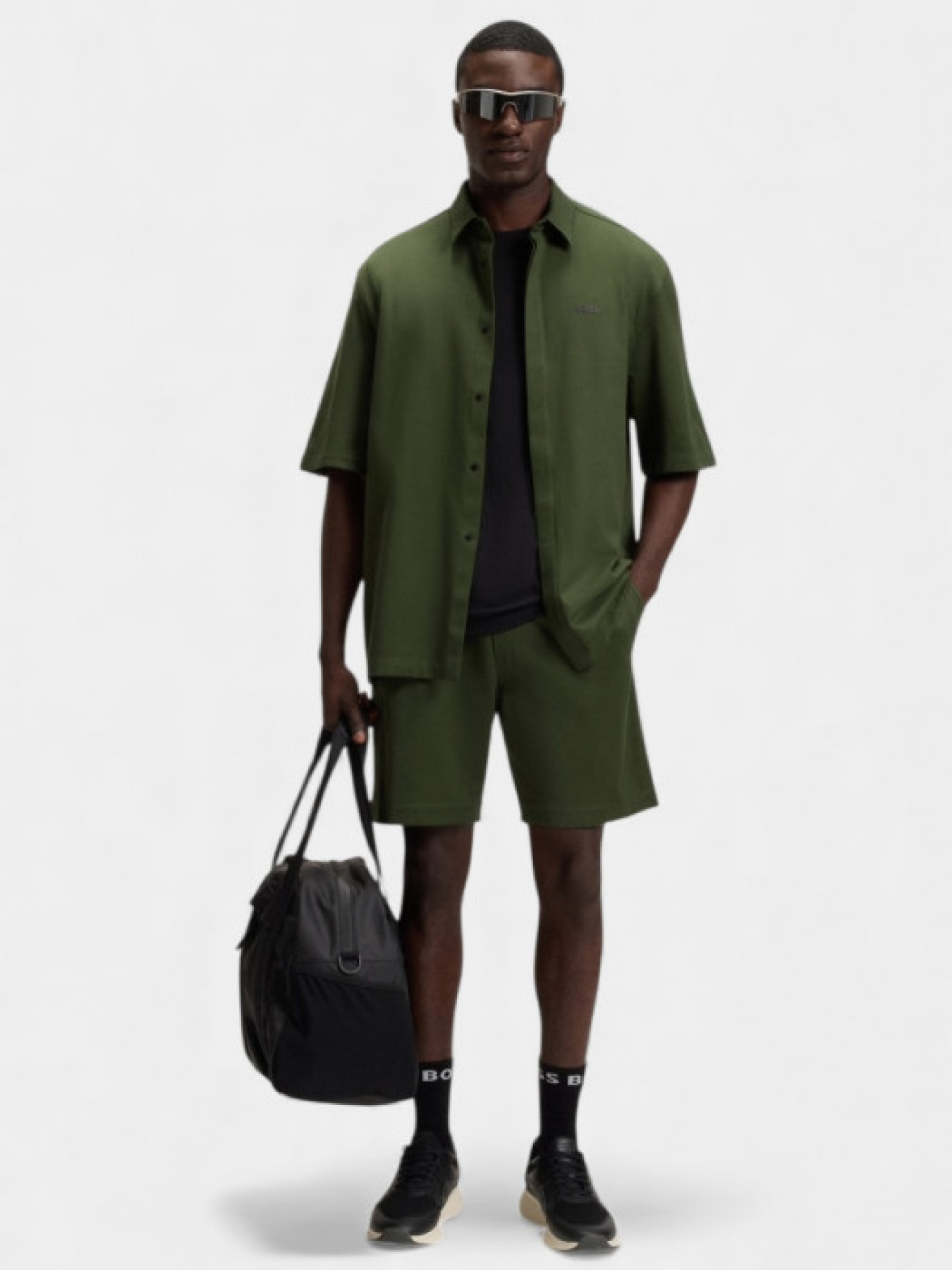 Чорна футболка Tee з еластичної бавовни модель 11342 Фото