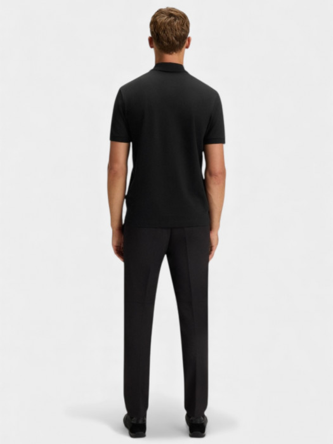 Чорне поло PL_Paddy GOC з еластичної бавовни модель 11356 Чорне поло PL_Paddy GOC з еластичної бавовни модель 11356 Фото