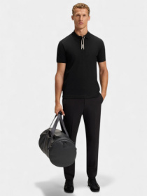 Чорне поло PL_Paddy GOC з еластичної бавовни модель 11356 Чорне поло PL_Paddy GOC з еластичної бавовни модель 11356 Фото