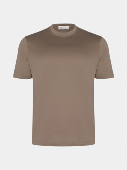 Темно-бежевая хлопковая футболка модель 11334 Фото