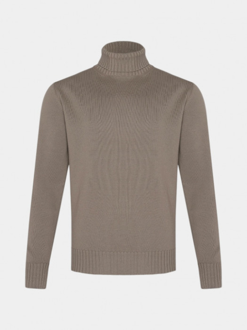 Темно-бежевый шерстяной гольф модель 11314 Фото