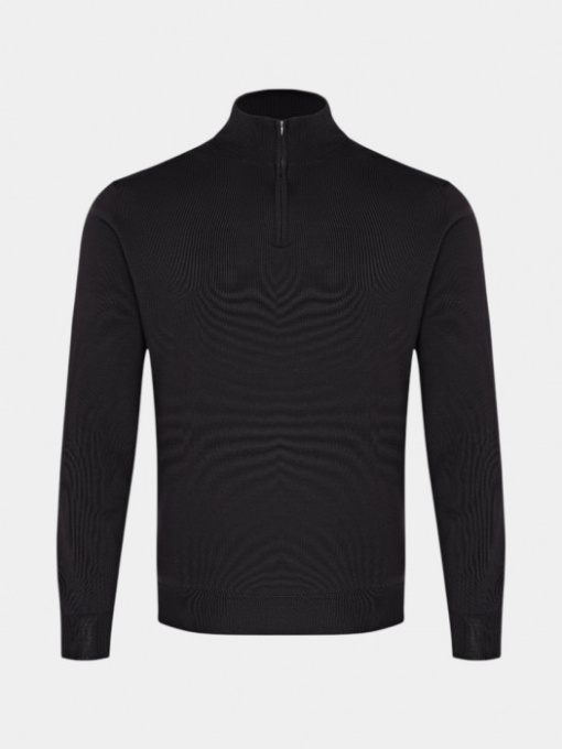 Темно-серый шерстяной джемпер под горло модель 11296 Фото