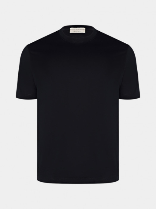 Темно-синяя хлопковая футболка модель 11333 Фото