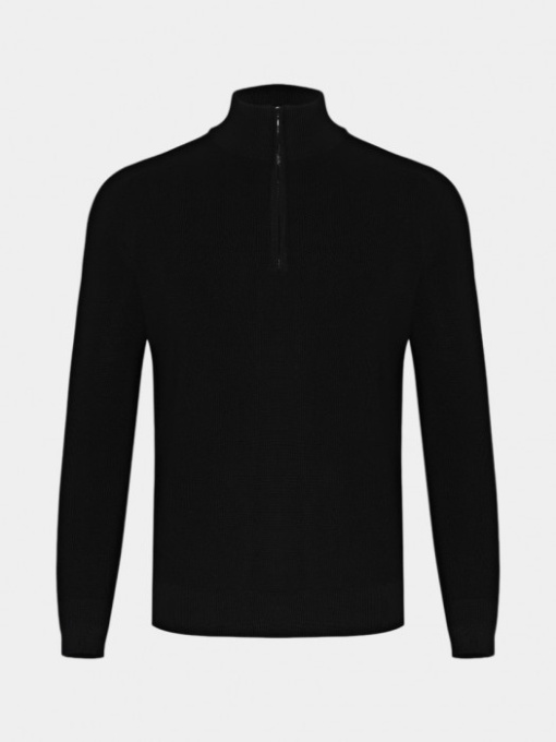 Черный шерстяной джемпер под горло модель 11304 Фото