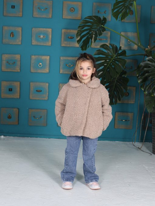 Шуба ISSA Plus Модель CD-484_beige Фото