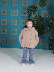 Шуба ISSA Plus модель CD-484_beige Шуба ISSA Plus модель CD-484_beige Фото