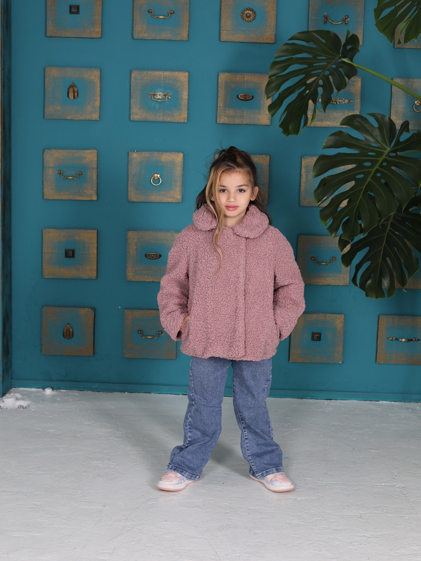 Шуба ISSA Plus модель CD-484_pink Фото