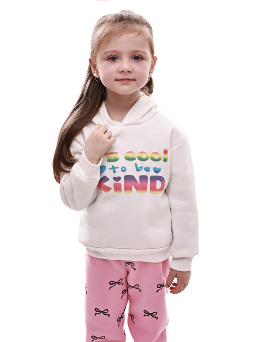 Толстовка для дівчинки Молочний LIKE модель 700899 Фото