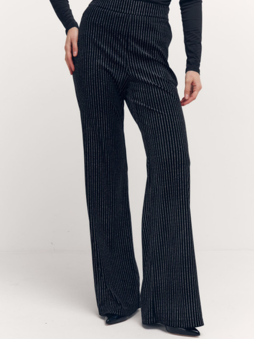 Брюки из бархата с люрексовыми полосками. модель 397 Фото