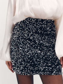 Юбка Starlight Velvet из паеток на бархате модель 396 Фото