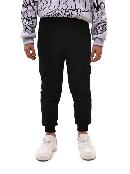 Брюки спортивные для мальчика подростка Чёрный LUMO модель 696073 Фото