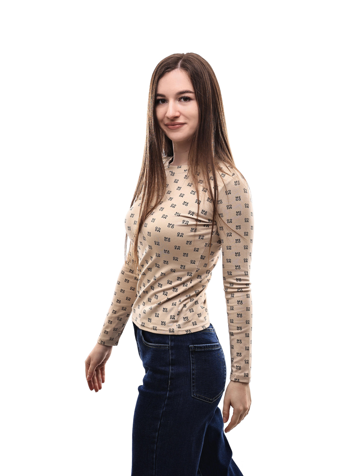 Лонгслів жіночий Бежевий LUMO модель 698243 Фото