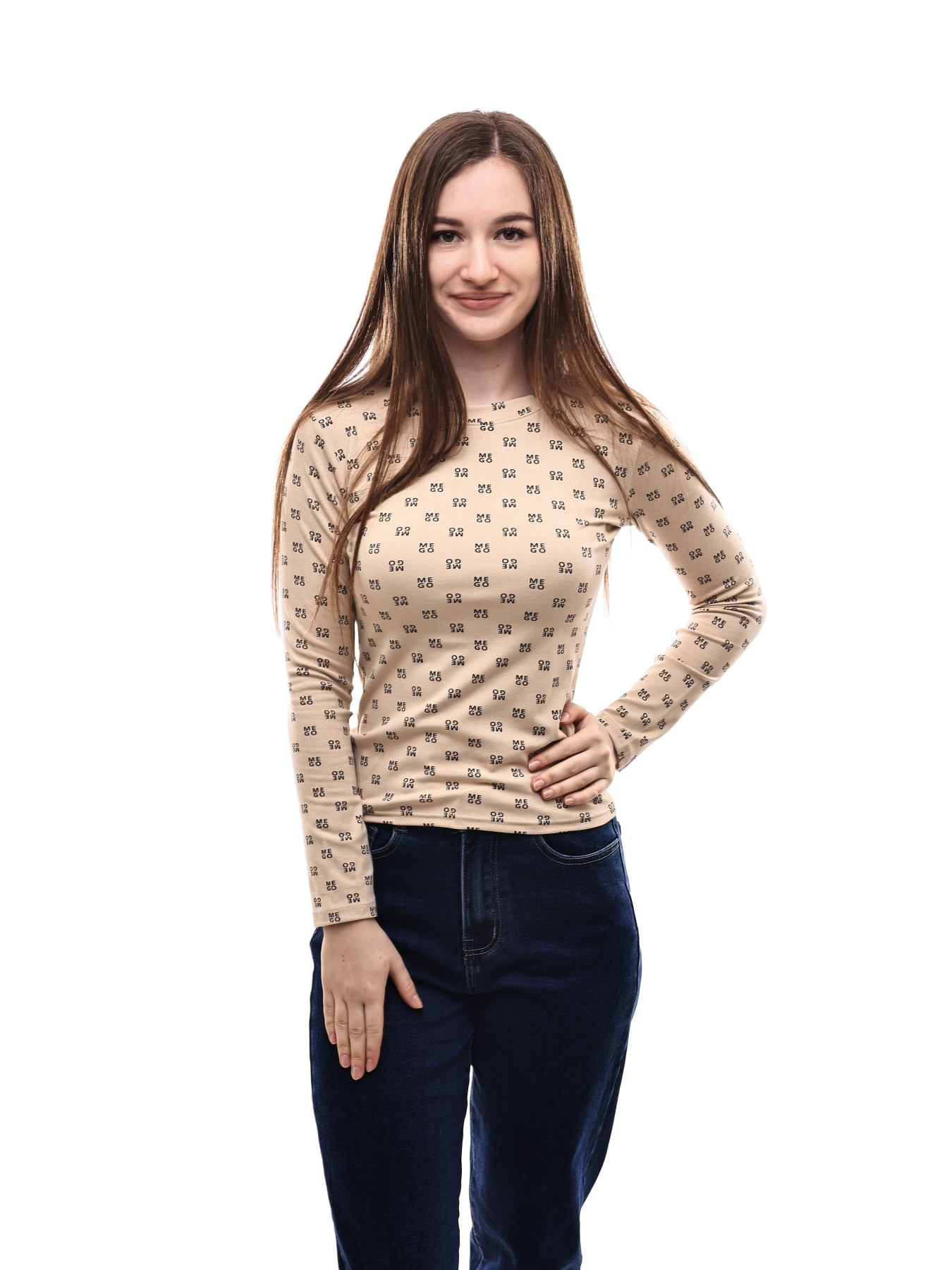 Лонгслів жіночий Бежевий LUMO модель 698243 Фото