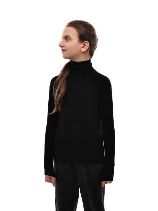 Гольф вязаный для девочки подростка Чёрный LUMO модель 688098 Фото