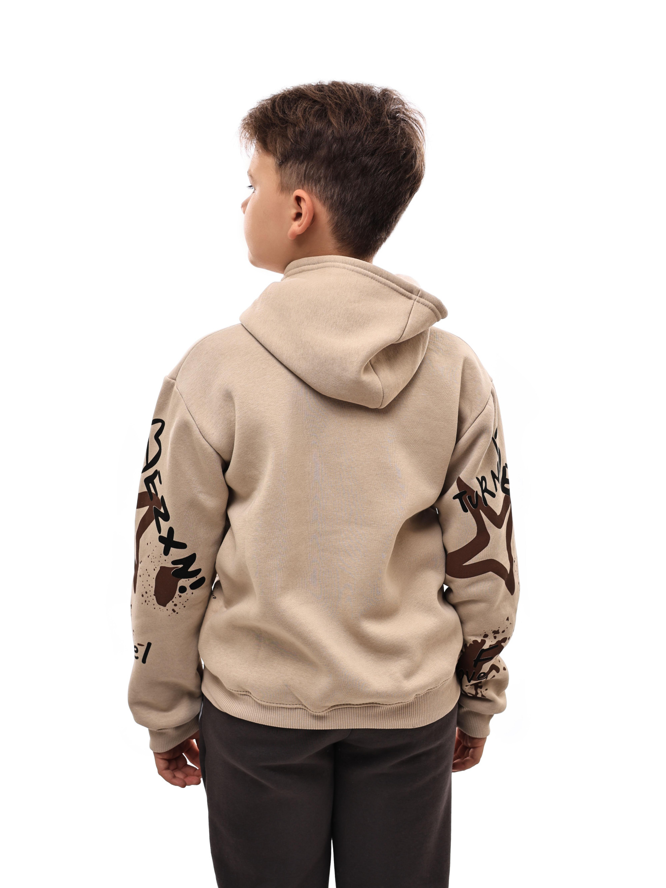 Худи для мальчика подростка Бежевый STREAM модель 695540 Фото