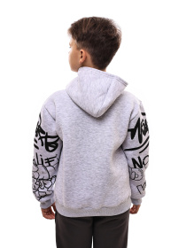 Худи для мальчика подростка Светло-серый STREAM модель 709819 Фото