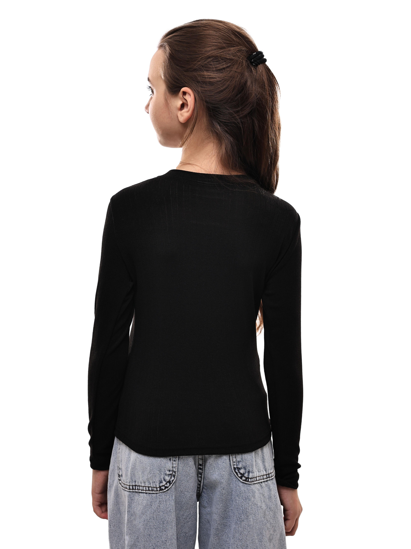 Лонгслив для девочки подростка Чёрный LUMO модель 710407 Фото