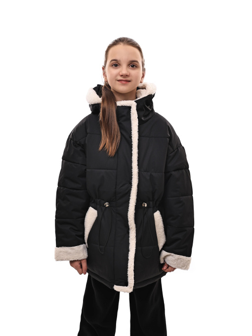 Куртка зимняя для девочки подростка Чёрный LUMO модель 691241 Фото