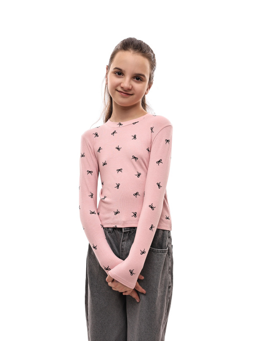 Лонгслив для девочки подростка Розовый LUMO модель 698323 Фото