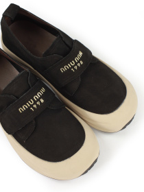 Женские нубоковые слипоны модель T292-black Фото