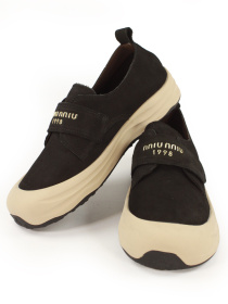 Женские нубоковые слипоны модель T292-black Фото