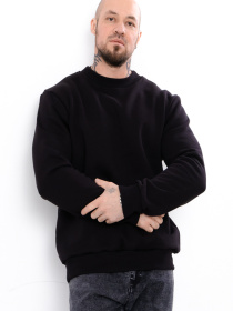 Теплий світшот чоловічий однотонний з манжетами, Чорний Носи Своє (8167-025) модель 8167-025-chornij Фото