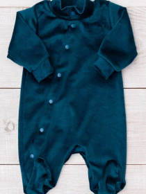 Велюровий ясельний комбінезон для хлопчика однотонний, Смарагдовий​ Носи Своє (5032-030-4) модель 5032-030-4-smaragdovij Фото