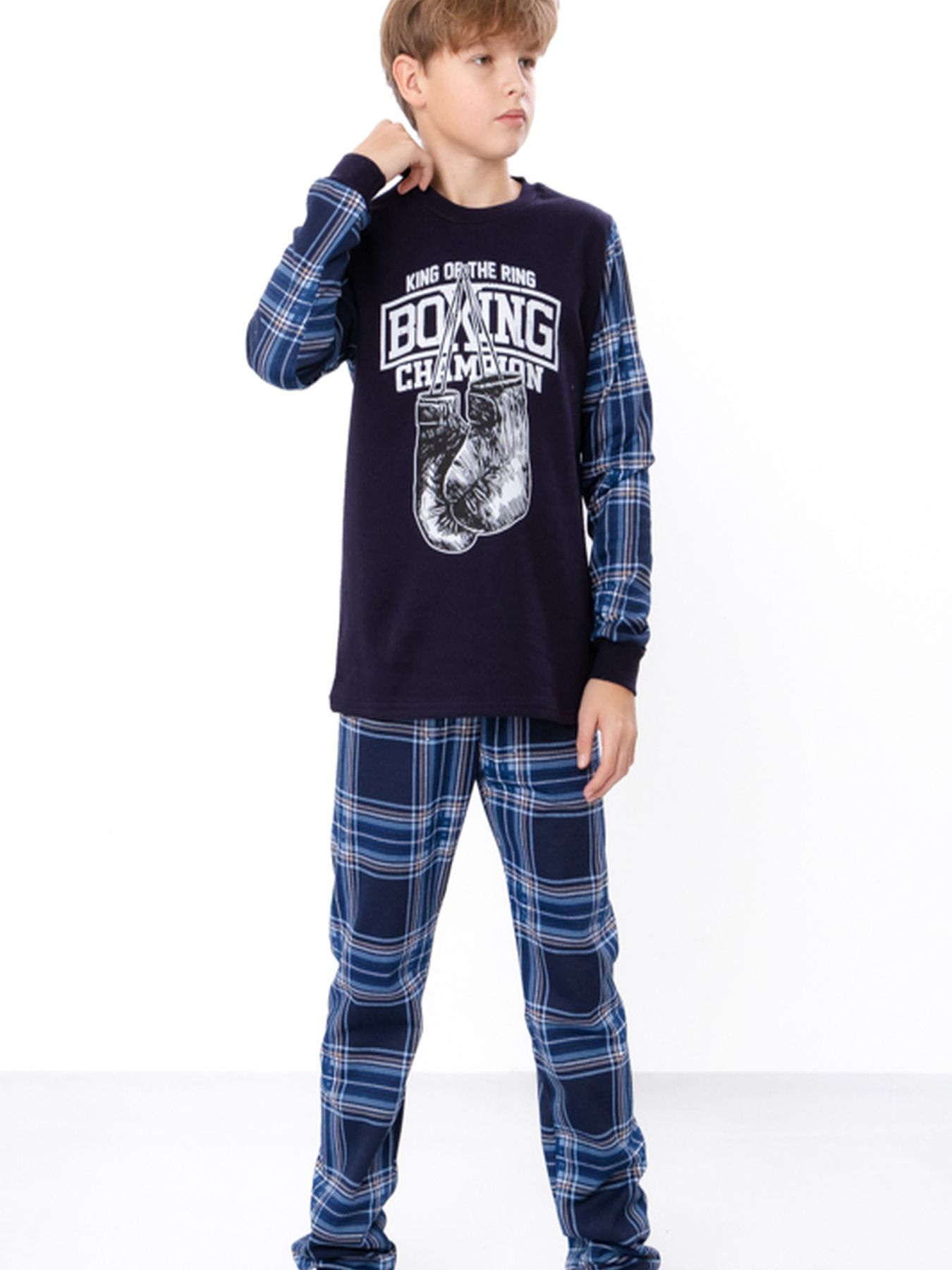 Пижама Носи своє модель 6076-024-33-1-1-kltinka-chornilxno-sinj-bezh Пижама Носи своє модель 6076-024-33-1-1-kltinka-chornilxno-sinj-bezh Фото