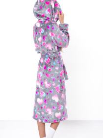 Халат Носи своє модель 6390-035-5-buzkovo-rozhev-serdechka-na-sromu Фото