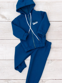 Теплий ясельний комплект для хлопчика (zip-худі та штани) з принтом, Темно-бірюзовий Носи Своє (5066-025-33-4) модель 5066-025-33-4-temna-bryuza Фото