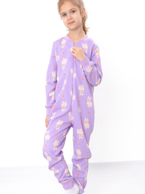 Комбінезон-спальник для дівчинки утеплений на блискавці, Бузковий Носи Своє (6392-024-5) модель 6392-024-5-lama-svtlo-buzkovij Фото