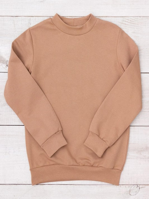 Утеплений джемпер для хлопчика (оверсайз) однотонний, Капучино Носи Своє (6069-023-4) модель 6069-023-4-kava Фото