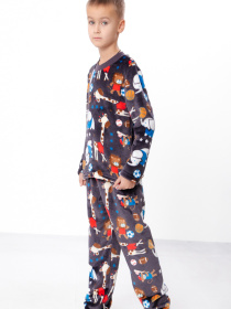 Пижама Носи своє модель 6079-035-4-1-zvrqta-na-sro-korichnevomu Фото