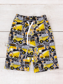 Бриджі для хлопчика з принтом та шнурком на поясі, Графітовий Носи Своє (6208-055) модель 6208-055-ekskavator-graft Фото