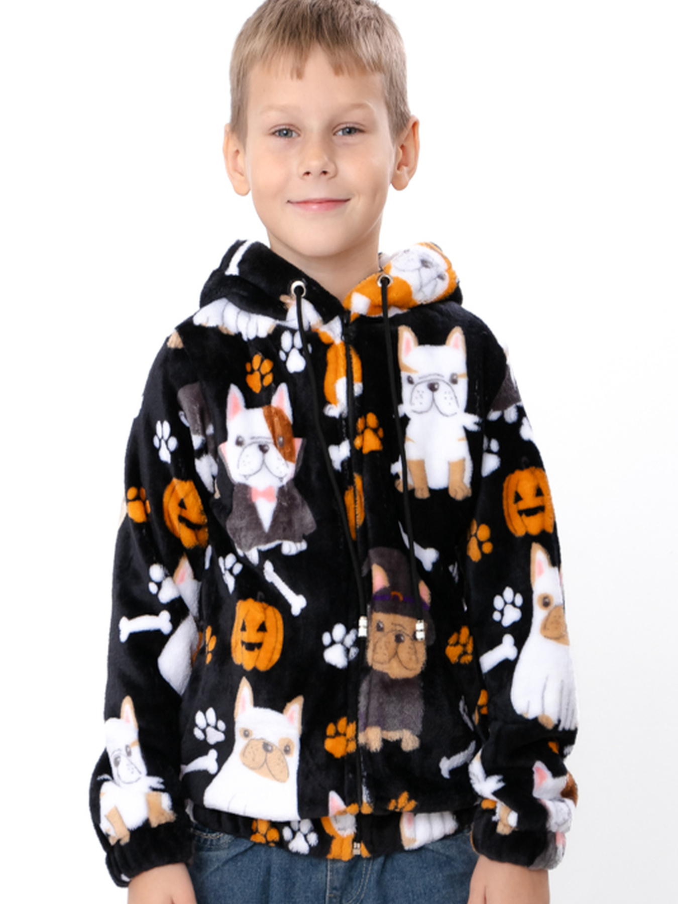 Флисовая кофта Носи своє модель 6071-035-4-pesiki-chornij Флисовая кофта Носи своє модель 6071-035-4-pesiki-chornij Фото