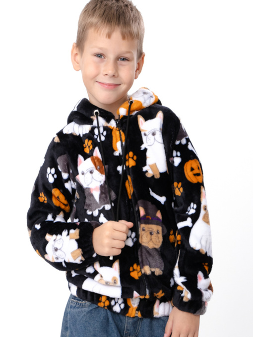 Флисовая кофта Носи своє модель 6071-035-4-pesiki-chornij Фото