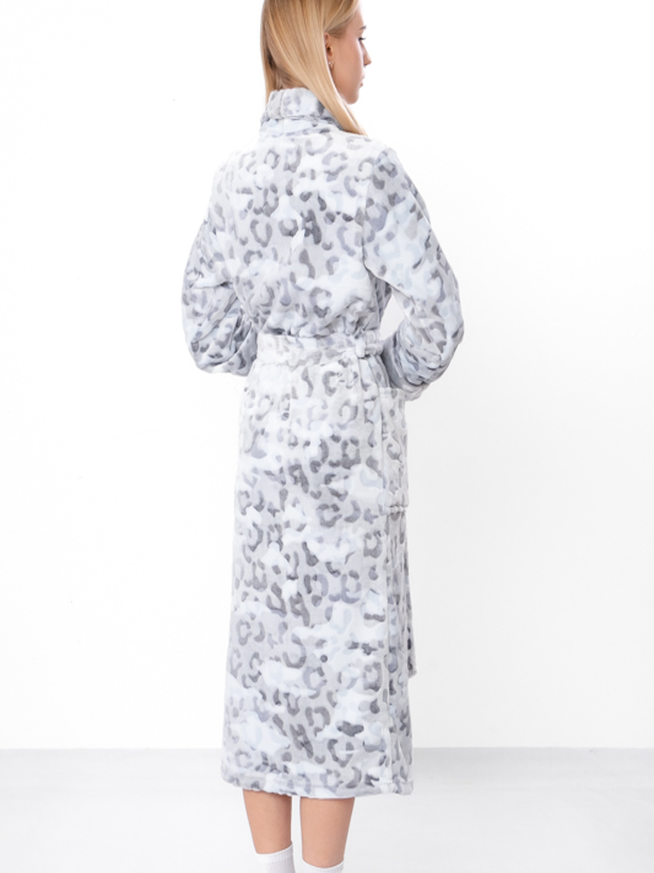 Халат Носи своє модель 8577-035-blakitno-srij Халат Носи своє модель 8577-035-blakitno-srij Фото