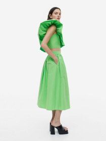 Юбка миди H&M модель 1162516wer_Салатовый Фото