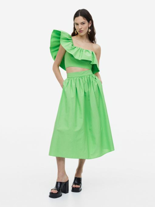 Юбка миди H&M модель 1162516wer_Салатовый Фото