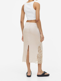 Юбка миди H&M модель 1162416wer_Светло-бежевый Фото