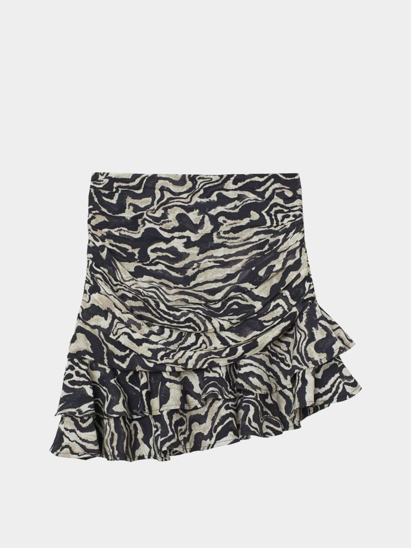 Юбка мини H&M модель 9559572wer_Черно-бежевый Фото